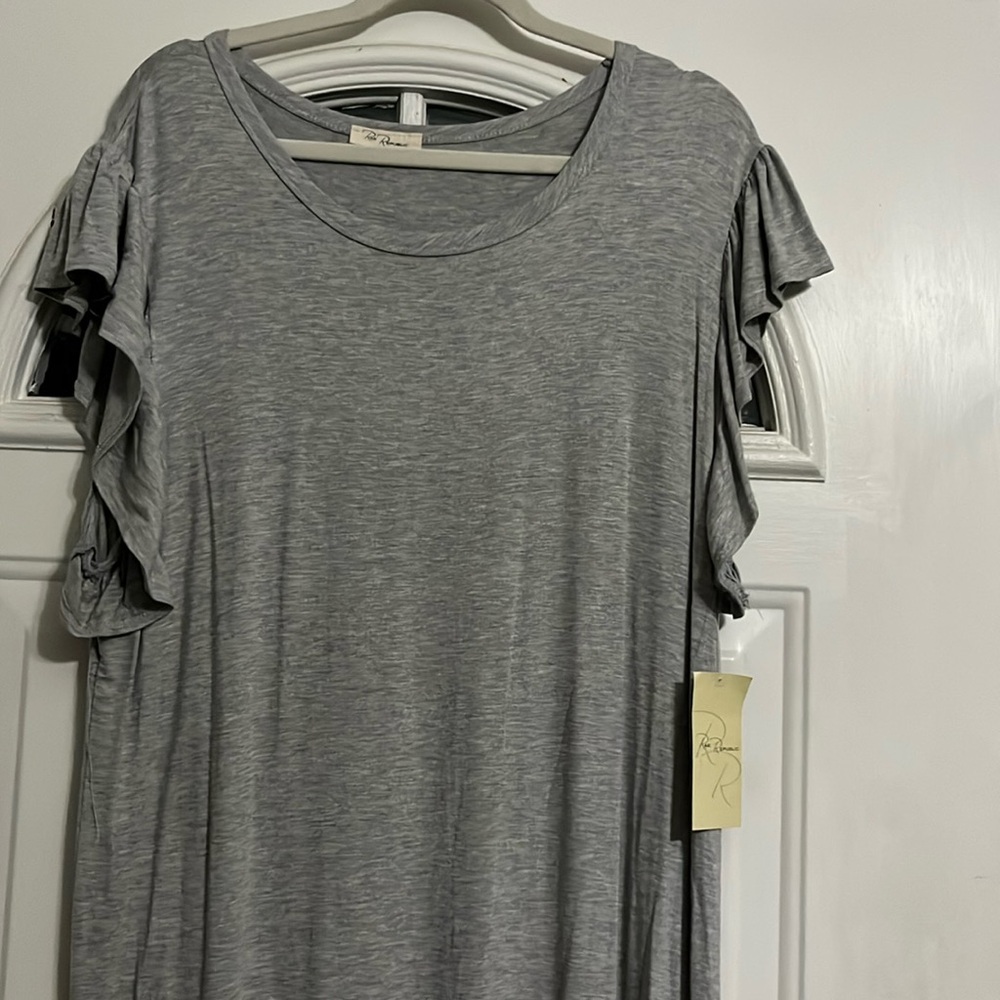 Gray 3/4 length Tshirt dress